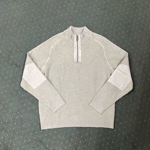 Tommy Bahama Men's Zip-Up Sweater in Cream